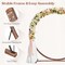 Costway 7.4 FT Round Wedding Arch Wooden Arbor Backdrop Stand with Triangular-Shaped Base
